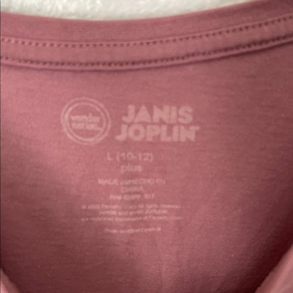 Janis Joplin mauve pink graphic tee S/M - Picture 6 of 8